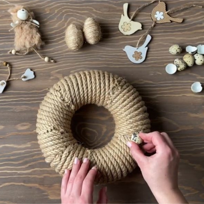 Jak vyrobit velikonoční věnec z lan